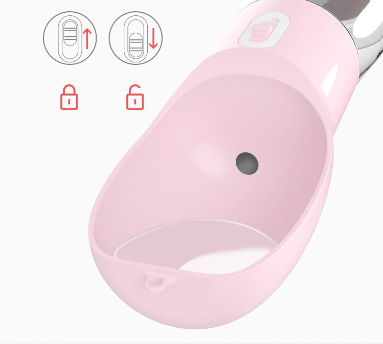Pink keychain lock with icons on a white background